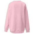 thumbnail image 4 of FASHOFT Womens Valentines Day Sweatshirt Oversized Cute Crewneck Shirts Valentines Pullover Long Sleeve Tops Pink XXL, 4 of 5