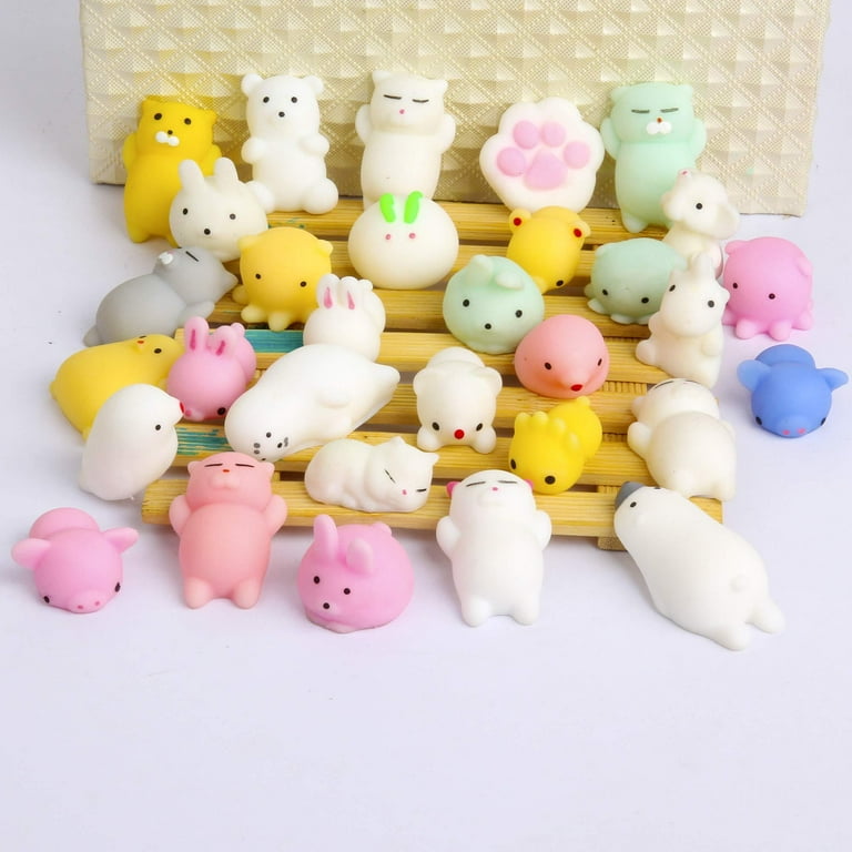 32PCS Mochi Squishy Toys，Kawaii Squishy Toys, Squishies Animals Pack Party  Favor