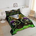 thumbnail image 4 of Erosebridal Truck Comforter Set,Neon Green Car Bedding Set Twin,Racing Car Vehicle Down Comforter,Neon Lighting Trucks Reversible Bed Set with 1 Pillowcase Warm, 4 of 7