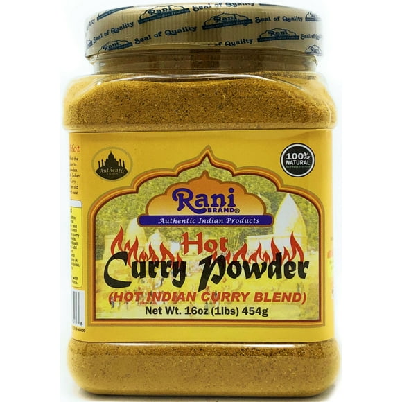 Rani Curry Powder Hot Natural 11-Spice Blend 16oz (1lb) 454g PET Jar ~ Salt Free | Vegan | Gluten Friendly | NON-GMO