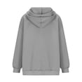 thumbnail image 4 of Womens Plus Size Hoodies, Long Sleeve Pullover for Women Fall Fashion Loose Fit Solid Color Oversized Hooded Sweatshirts with Pockets S-3XL, 4 of 5