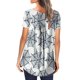thumbnail image 5 of Tops de Mujer Elegantes Blusas Casuales Camisas de Moda Con Cuello en V Floral Estampado Túnica Botones Manga Corta Camiseta Odeerbi ODB168503, 5 of 7