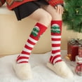 thumbnail image 6 of hirigin Christmas Women Knee High Socks Soft Fluffy Coral Fleece Casual Tube Socks High Stockings, 6 of 8