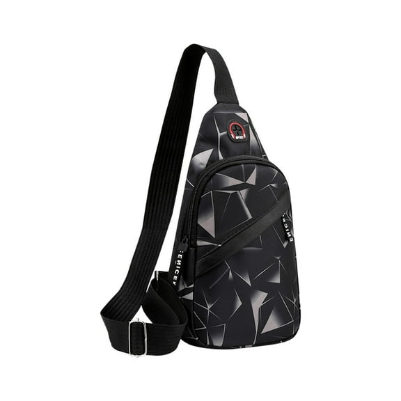 Black Small Sling Bag Sling Backpack for Women Men, Chest Daypack Crossbody Backpack Travel Sports Hiking