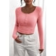 thumbnail image 4 of Camisa de Mujer PRETTYGARDEN Otoño 2025 Manga Larga Rosa S, 4 of 8