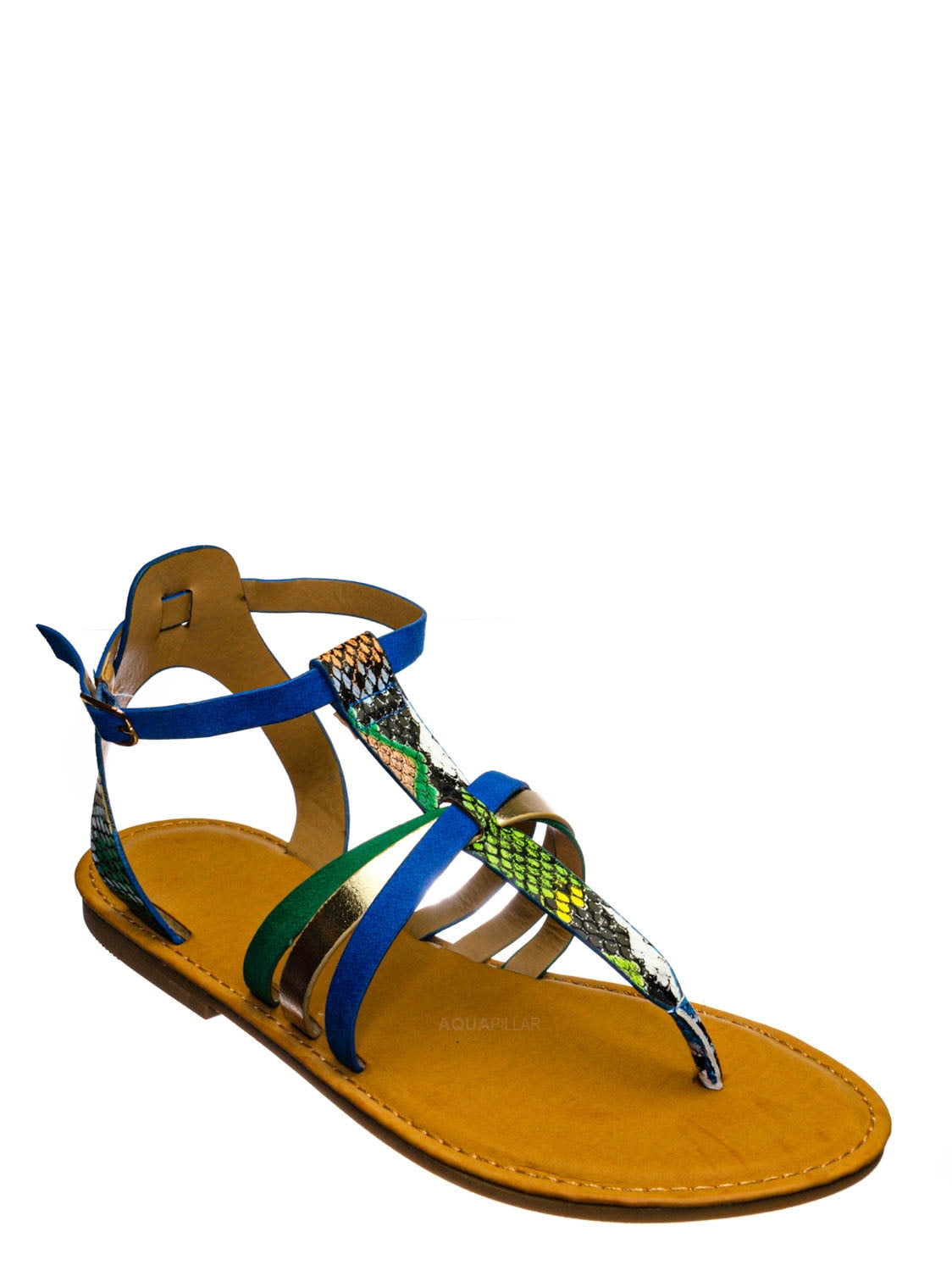 Bamboo Combo25 Strappy Gladiator Sandal Women Festival Multi Color