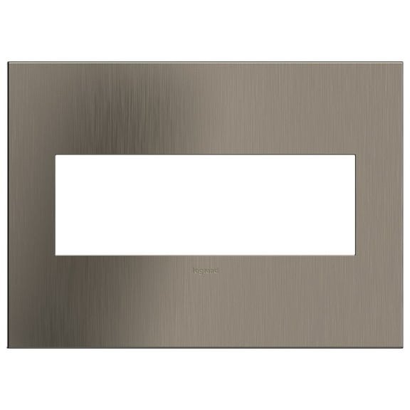 Legrand Awc3g4 Adorne Cast Metal 3-Gang Light Switch / Outlet Cover Wall Plate - Nickel
