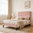 thumbnail image 2 of Kojooin Bed Frame with Headboard, Upholstered Platform Bed with Sturdy Wood Slats, No Box Spring Needed, 2 of 6