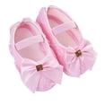 thumbnail image 2 of Siilsaa Baby Girls Soft Sole Bowknot Princess Wedding Dress Mary Jane Flats Prewalker Light Baby Sneaker Shoes Pink,11, 2 of 2