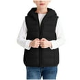 thumbnail image 4 of Diufon Girls Boys Puffer Vest Lightweight Sleeveless Zipper Coat Fall Winter Hooded Vests Warm Outerwear with Pockets, 4 of 10