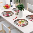 thumbnail image 5 of GZHJMY Christmas Gnome Placemats 4Pcs,Holidays PVC Weave Place Mats Table Mats Non-Slip Easy to Clean for Home Kitchen BBQ Party Table Decor,15.4", 5 of 6