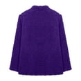 thumbnail image 4 of BRDFRL Women's Chunky Popcorn Cardigan Oversized Open Front Boyfriend Batwing Long Sleeve Fuzzy Knit Sweaters Cardigans Purple L, 4 of 8