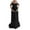 Black, variant on Women Maternity Off Shoulder Solid Dress - Short Sleeve, Polyester, Lace Detail, Photography/Casual Wear