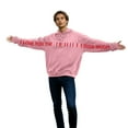 thumbnail image 4 of idosla I Love You This Much Hoodies for Couples Long Sleeve Letter Oversized Valentine'S Day Shirts I Love You Sweatshirts (Pink, L), 4 of 5