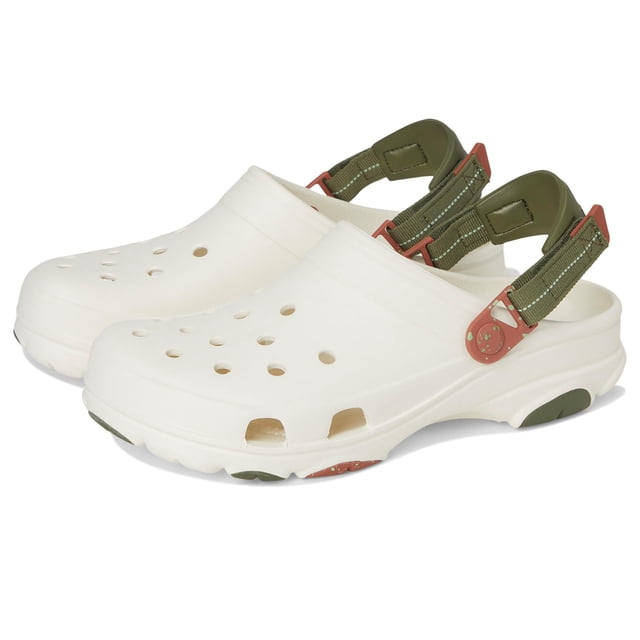 Crocs Zuecos unisex clásicos todo terreno Chalk Hombre 9 Mujer 11 Mediano