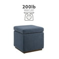 thumbnail image 5 of Linon Elta Square Storage Ottoman, Dark Gray Sherpa, 5 of 12