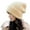 Beige, variant on dianhelloya Warm hat Knitted Hat Baggy Slouchy Ribbed Flanging Stretchy Keep Warm Solid Color Autumn Winter Women Men Beanie Cap for Outdoor Beige