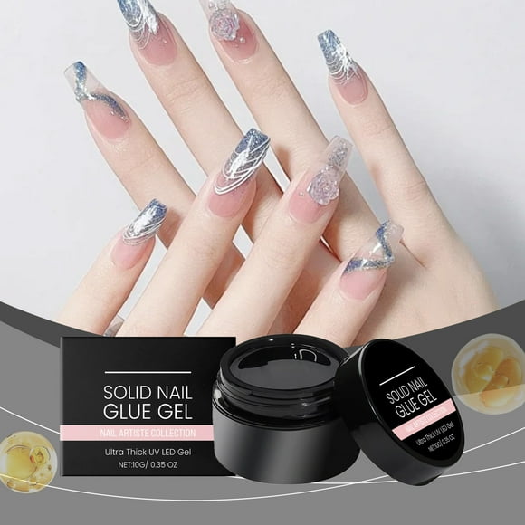 FcBaudy Nail Glue Easy To Use Portable Soft Stable And Long-lasting Solid Nail Glue 10g nail art
