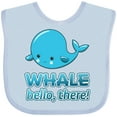 thumbnail image 3 of Inktastic Whale, Hello There Boys or Girls Baby Bib, 3 of 4