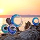 thumbnail image 5 of Escultura de ola oceánica, adornos de ola azul, arte oceánico para decoración de escritorio, 5 of 8