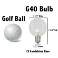 thumbnail image 5 of Novelty Lights 25 Feet Warm White LED G40 Globe Plastic Shatterproof Outdoor Patio String Lights, Brown Wire, 5 of 7