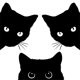 thumbnail image 1 of Pegatinas sólidas para coche Peeking Cat Pegatinas para coche Gato negro Pegatinas para ventana de coche Pegatinas para rascar Pegatinas decorativas 3pcs Set JAMW Sencillez, 1 of 5