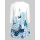 thumbnail image 2 of Camiseta de impresión de mariposa de flor Rosegal  Mangas largas de talla grande, 2 of 5