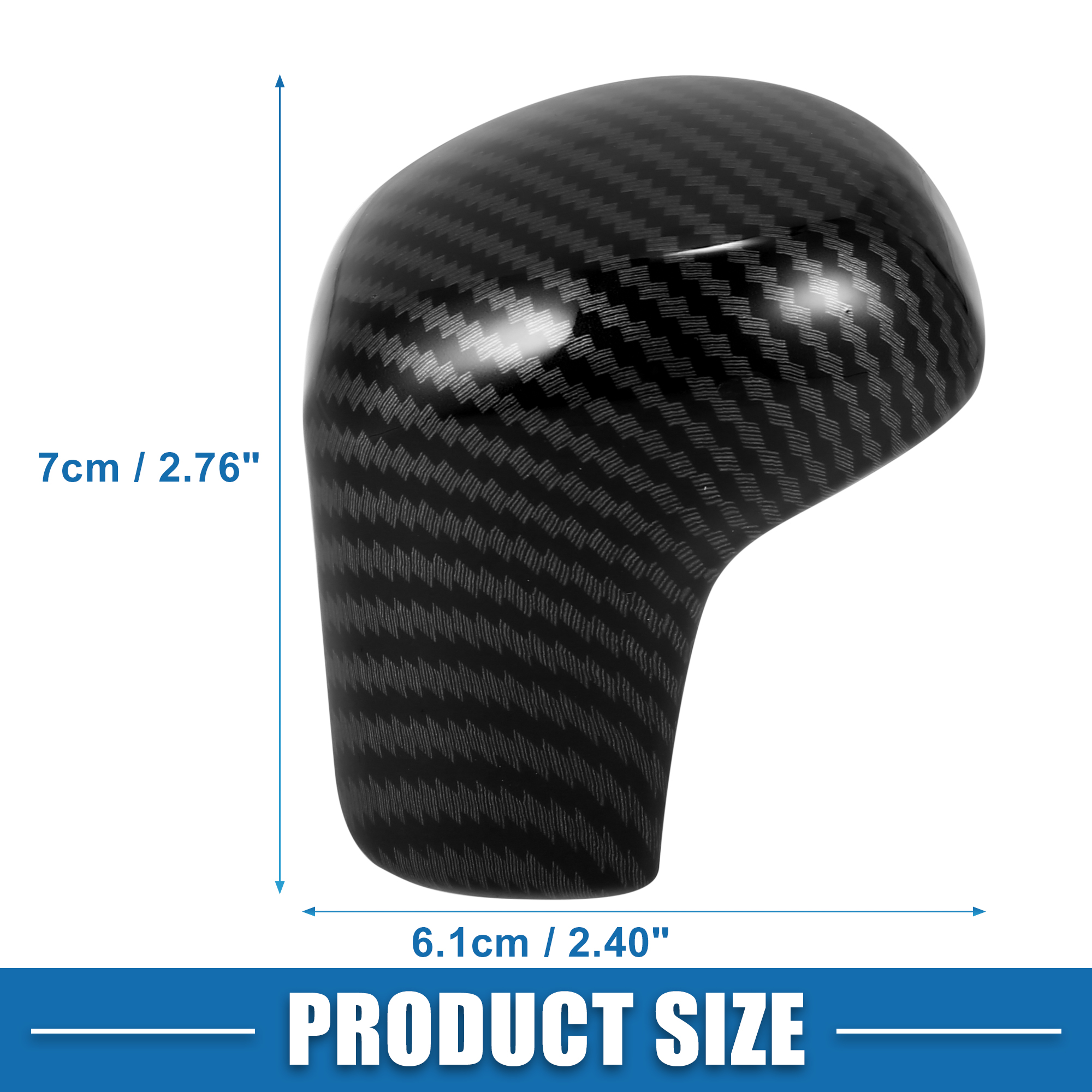 Unique Bargains Gear Shifting Knob Cover for Honda Civic 2016-2021 Carbon Fiber Black