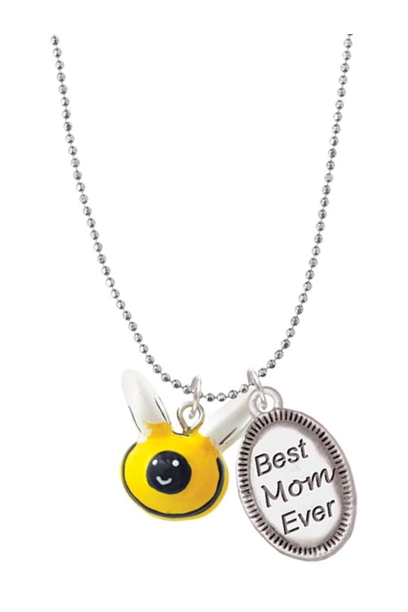 Resin Bumble Bee Best Mom Ever Charm Necklace