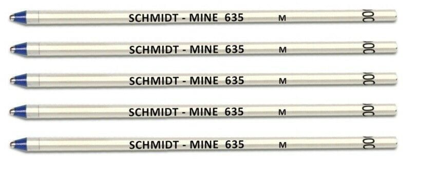 GENUINE SCHMIDT MINE 635M D1 Ballpoint Pen Refills 635 Black Medium 10 Pack 