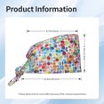 thumbnail image 6 of Kdxio Colorful Watercolor Dots Pattern Turban Hat for Women Men Comfortable Adjustable Cleaning Working Cap with Sweatband, 6 of 8