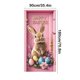 thumbnail image 3 of Cortina de puerta de Pascua: Cortina de puerta con conejitos y huevos de Pascua lindos para el porche, patio, versión A, 3 of 6