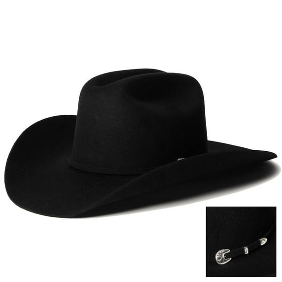 Sombrero Stetson 4X Corral de Lana Vaquero Negro 7 3/4