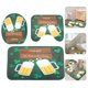thumbnail image 3 of 3 unids St. Patrick Day Hack Dormat Alojamiento antideslizante Tapa de tapa de baño Cuarto de baño Set de alfombra, 3 of 7