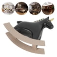 thumbnail image 4 of Rocking Horse Statue Nordic Inspired Rocking  Horse Sculpture Home Decor Accents Rocker Toy For Kid, 4 of 8