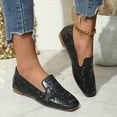 thumbnail image 4 of Rokment Womens Butterfly Ballet Flat Dress Shoes 2026 Spring Summer Fashion Hollow out Leather Square Toe Low Heel Casual Walking Slip on Loafers for Ladies Black Size 6, 4 of 7