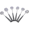 thumbnail image 2 of ABHAS Brass Spoon Set of 6 – Premium Black & White Polka Dot Handle Serving Spoons – Elegant Multi-Purpose Kitchen & Dining Utensil Set, 2 of 4