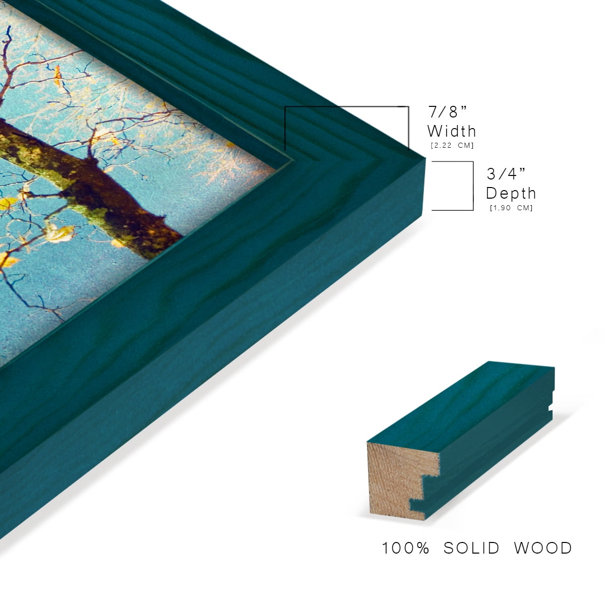 Autumn Tapestry III -Framed Print w/glass-Ocean Blue