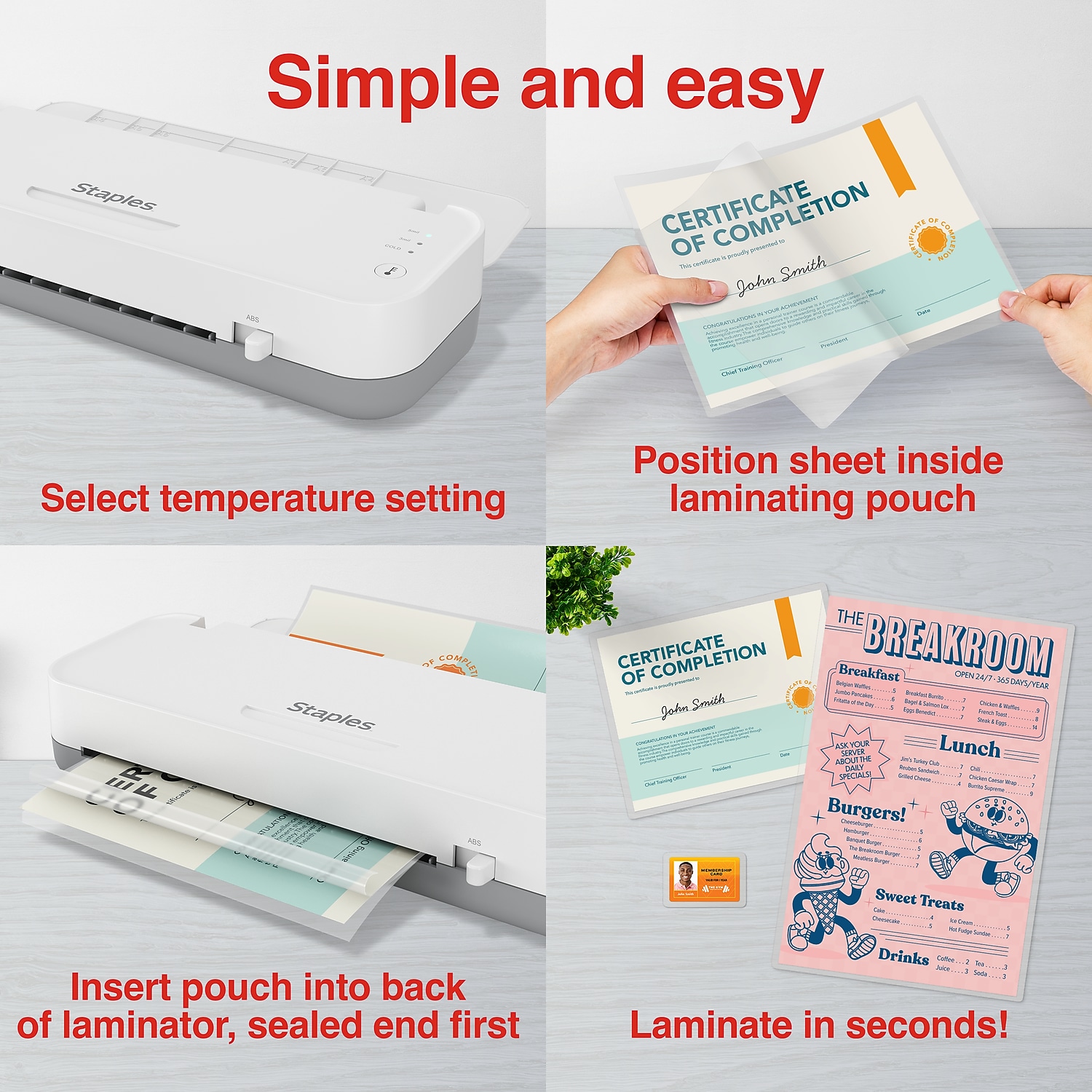 Staples 9.5 Inch Thermal & Cold Laminating Machine photo 5