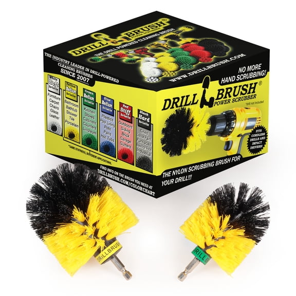 Bathroom Soap Scum Removal Power Brush Kit Small and Medium Rotary Scrub Brushes