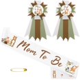 thumbnail image 1 of Set de decoración para baby shower de Woodland Mom to Be Sash Dad, 1 of 6