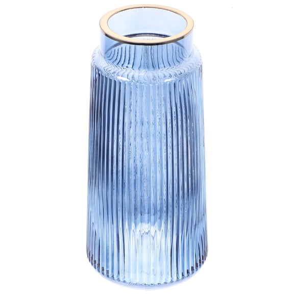 Zcyifa Vertical Striped Glass Flower Vases for Office Dining Living Room Wedding