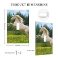 thumbnail image 5 of Zufioo Horse Rearing Up In The Field Print Switch Wall Plate, Dustproof and Heat-resistant Decorative Wall Switch Cover, Suitable for Residential and Commercial Areas-Mid-size, 5 of 8