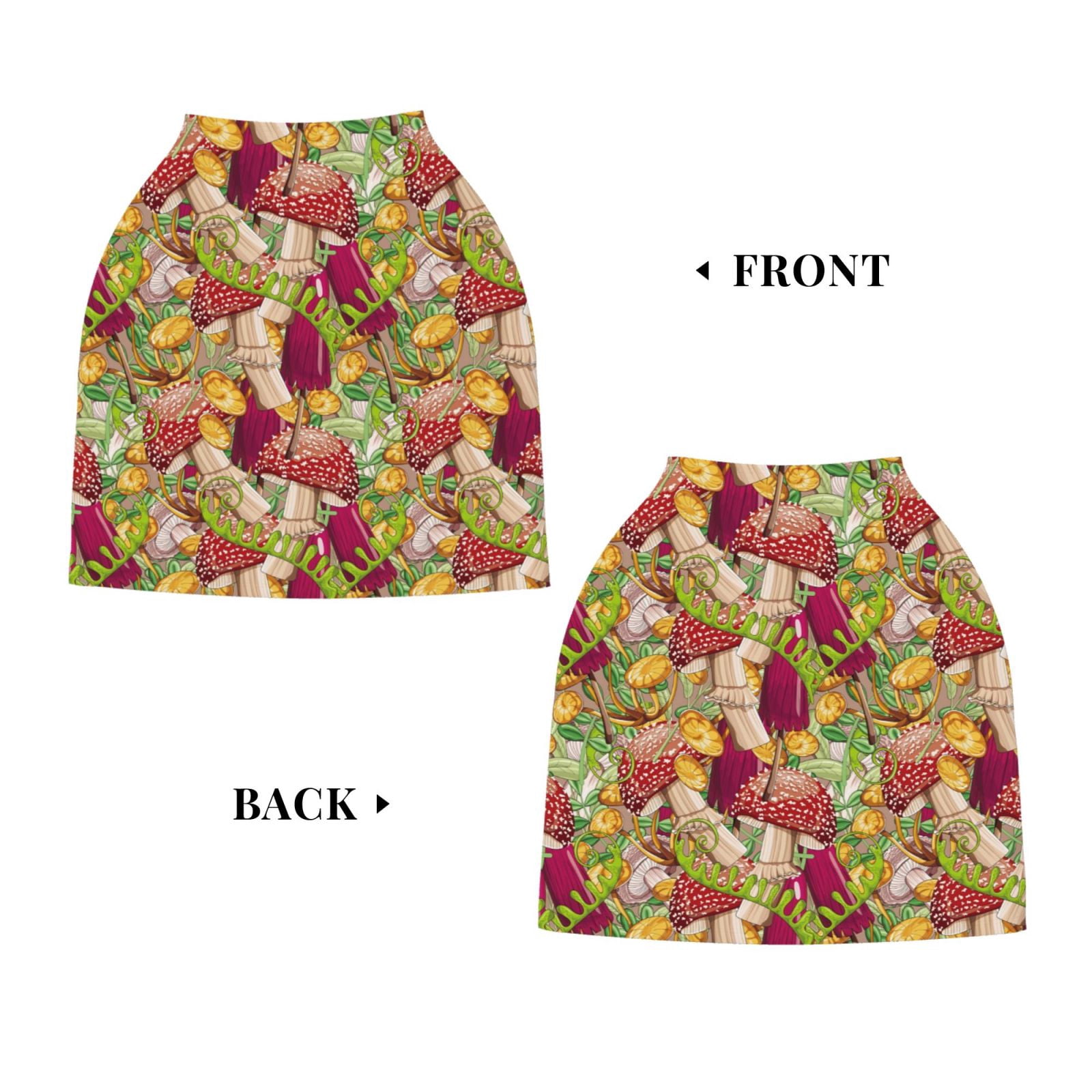 Fotbe Colored Large Mushrooms and Leaves Pattern Car Seat Covers for Babies, Nursing Breastfeeding Cover Infant Carseat Canopy, Soft Stretchy Carrier Cover