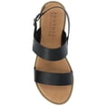 thumbnail image 5 of Journee Womens Wide Width Lavine Multi Strap Flat Sandals, 5 of 11
