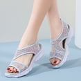 thumbnail image 3 of IUJSOY Womens Walking Sandals Mesh Open Toe Sports Water Sandals Arch Support Athletic Beach Shoes, 3 of 5