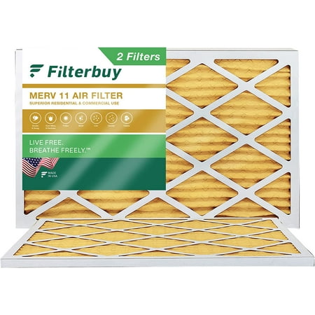

Filterbuy 10x30x1 MERV 11 Pleated HVAC AC Furnace Air Filters (2-Pack)