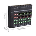 thumbnail image 4 of Amp 4 Channel Audio Mixer Portable Headphone Amp Lightweight Volume Adjustable Knob with 5V Power Interface Headphone Mixer for Guitar TV Mobile phone Recording Studio 4 Channel, 4 of 7