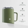 thumbnail image 3 of JoyJolt Vacuum Insulated Tumbler with Lid & Handle - 12 oz - Green, 3 of 7