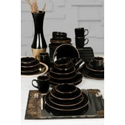Olivian - 0379 - Black - Ceramic Dinner Set